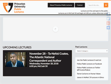 Tablet Screenshot of lectures.princeton.edu