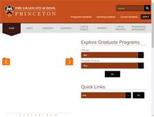 Tablet Screenshot of gradschool.princeton.edu