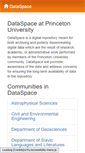 Mobile Screenshot of dataspace.princeton.edu