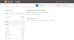 Desktop Screenshot of catalog.princeton.edu